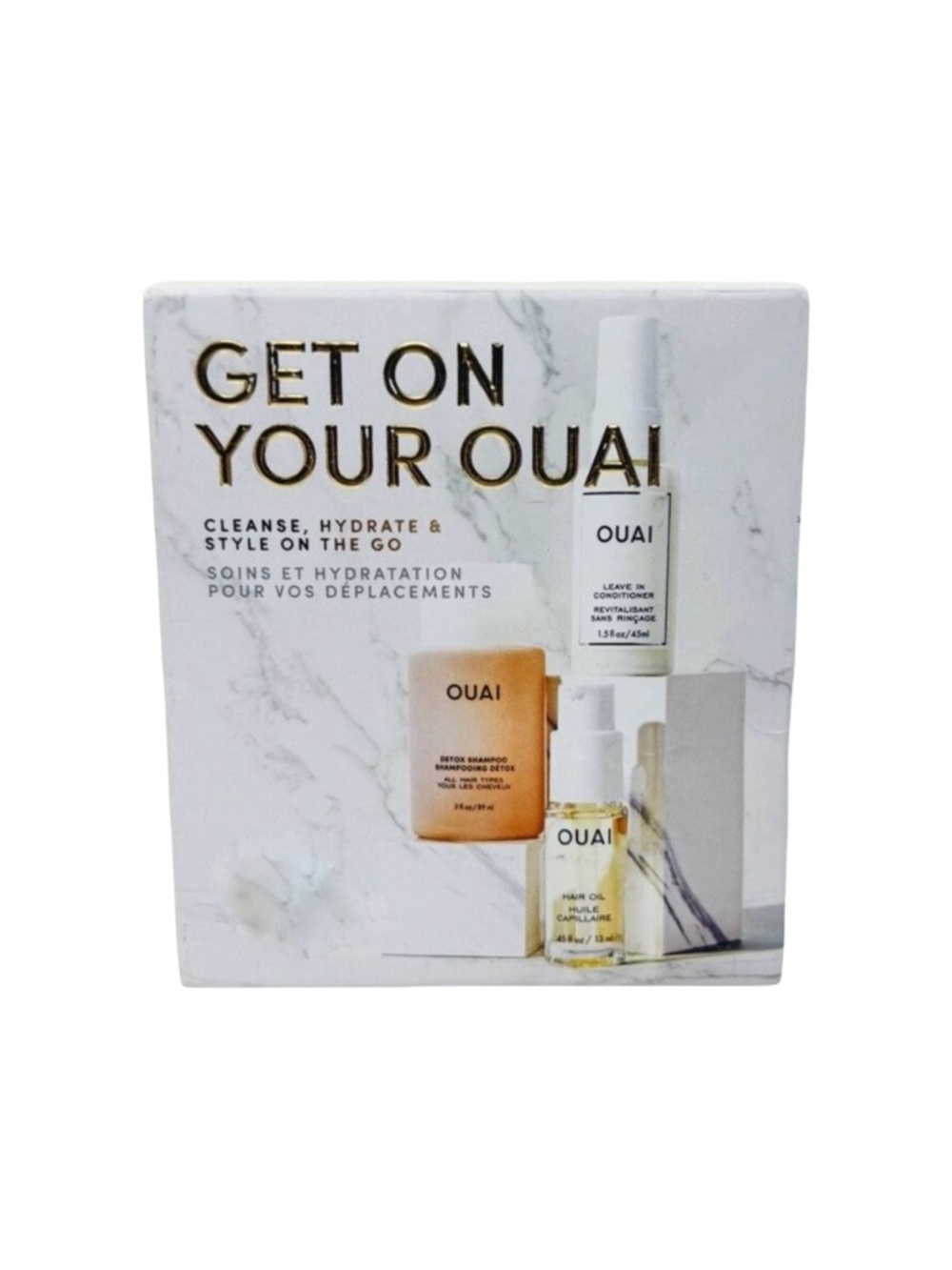 Get On Your OUAI Cleanse Hydrate & Style On The Go Haircare Kit - 3 Products